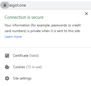 SSL googleWebsite Security Certificate